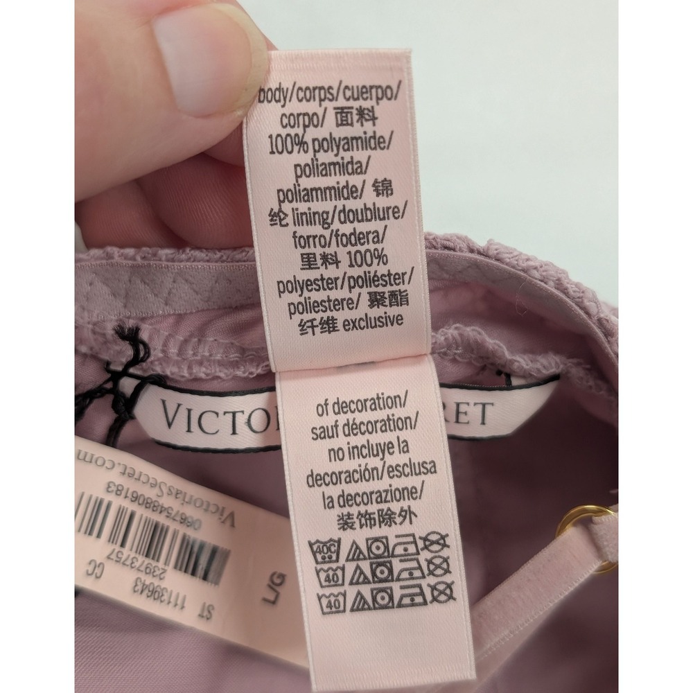 Victoria's Secret Pink Lace Lace-Up Slip Dress Nightgown L NWT - Picture 7 of 10